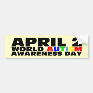2 april, Wereld Autisme Bewustzijn Dag Bumpersticker