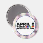 2 april, Wereld Autisme Bewustzijn Dag Magneet (Voorkant / Achterkant)