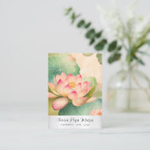 *~* 2 Art Lotus   PHOTO Nature Flowers QR AP67 Visitekaartje (Staand voorkant)