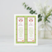 2 Baby shower Bladwijzer Liefde en Natuur Meisje W Uitnodiging Briefkaart (Staand voorkant)
