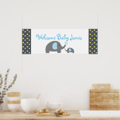 2 Baby shower Sprinkle Party Banner olifanten Poster (Keuken)
