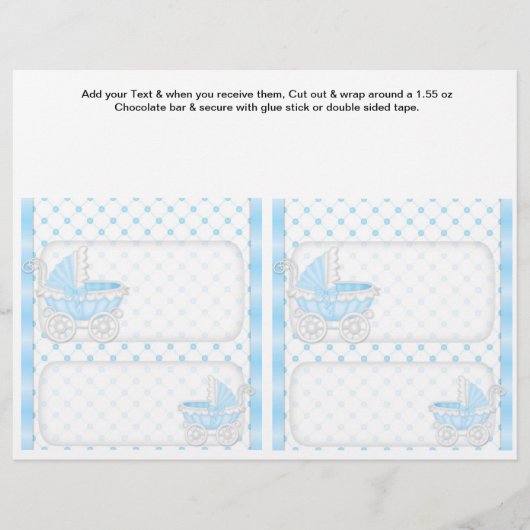2 Babyjongen Shower - Aangepaste Snoep met balkjes Flyer (Voorkant)