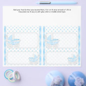 2 Babyjongen Shower - Aangepaste Snoep met balkjes Flyer (Enkel)