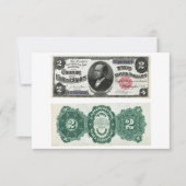 $2 Bankbiljet Silver Certificate Series 1891 Kaart (Voorkant)