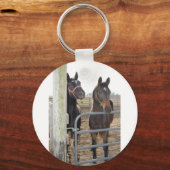 2 Barn Horses Sleutelhanger (Voorkant)