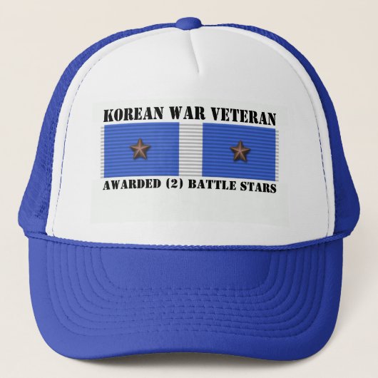 2 BATTLE STARS KOREAN WAR VETERAN TRUCKER PET (Voorkant)