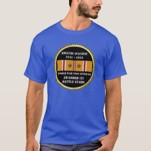 2 BATTLE STARS WWI Asiatic Pacific Veteran T-shirt