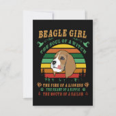 2 Beagle meisje hij ziel het vuur het hart de mond Bedankkaart (Voorkant)
