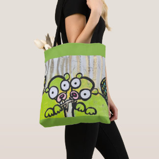 2 Beavers Groene Boodschappentas Tote Bag