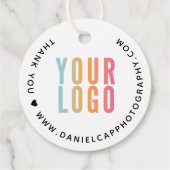 2" Bedankt Zakelijk Logo Witte Hanglabels Bedankjes Labels (Achterkant)