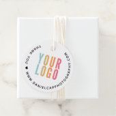 2" Bedankt Zakelijk Logo Witte Hanglabels Bedankjes Labels (In situ)