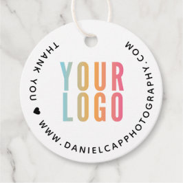 2" Bedankt Zakelijk Logo Witte Hanglabels Bedankjes Labels