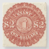 $2 Belastingstempel Stenen Onderzetter (Voorkant)
