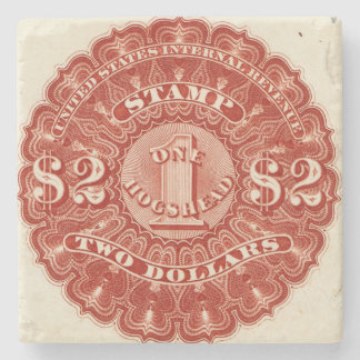 $2 Belastingstempel Stenen Onderzetter