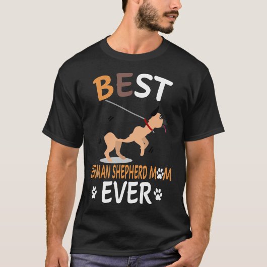 2 Beste Duitse Herdersmoeder Ooit T-shirt (Voorkant)