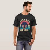 2 Beste Hond Papa Ooit - Dachshund T-shirt (Voorkant volledig)