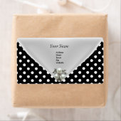 2 "Bestel Elegant Wit Zwart" 2 Label Adres (Insitu)