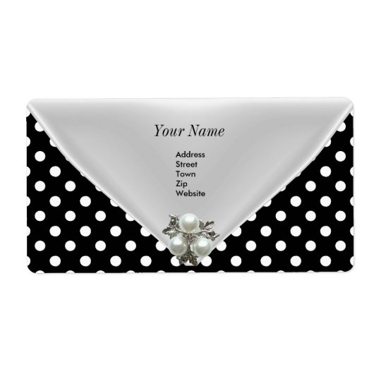 2 "Bestel Elegant Wit Zwart" 2 Label Adres (Voorkant)