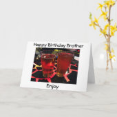 2 BIERTJES OP EEN "GEKKE BAR" VERJAARDAG WENST BRO KAART (Gele Bloem)