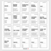 2 bij 3 Meertalig Spaans Frans Pantry Label (Vel)