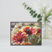 2 bijen op de ventilator aan de voorzijde. briefkaart (Staand voorkant)