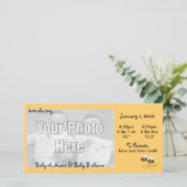 2 Bijen Tweeling Foto Geboorteaankondiging Aankondiging (Staand voorkant)