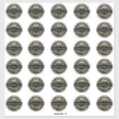 2" Bijenwaskaars Heraldische Bijen Product Label (Vel)