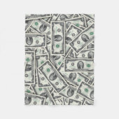 $2 Biljet Geld Achtergrond Fleece Deken (Voorkant)