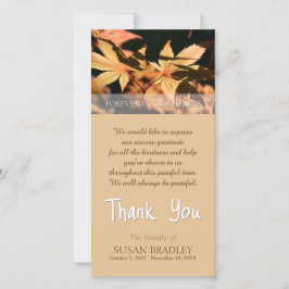 2 bladeren in Herfst Sympathie Dank je wel Bedankkaart