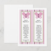 2 Bladwijzer Sugar Plum Butterfly Uitnodiging Briefkaart (Voorkant / Achterkant)