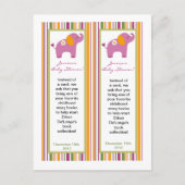 2 Bladwijzer Sweet Safari Uitnodiging Briefkaart (Voorkant)