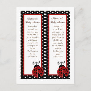 2 Bladwijzers Red Ladybug Uitnodiging Briefkaart