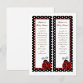 2 Bladwijzers Red Ladybug Uitnodiging Briefkaart (Voorkant / Achterkant)
