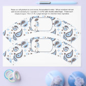 2 Blauw Baby shower - Aangepaste Cupcake-inktpanne Flyer (Enkel)