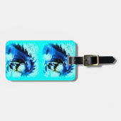 2 blauwe broncos bagagelabel (Voorkant horizontaal)