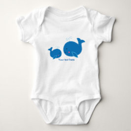 2 Blauwe Walvissen Baby Op Maat Gemaakte Eén Delig Romper
