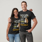 2 Bleef thuis met mijn Beagle T-shirt (Unisex)