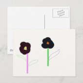 2 bloemen briefkaart (Voorkant / Achterkant)