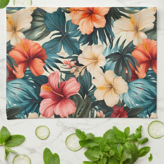 #2 Bloemen Patroon Theedoek (Gevouwen)