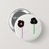 2 bloemen ronde button 5,7 cm (Voorkant /achterkant)
