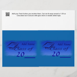 2 Blue Afstuderen Favor Custom Snoep Bar Wrapper