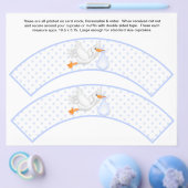 2 Blue Stork Baby Persoonlijke Cupcake Wrappers Flyer (Enkel)