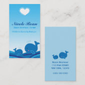 2 Blue Whales Children's Boutique Visitekaartje (Voorkant / Achterkant)