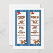 2 Boek markeert All Star Blue Uitnodiging Briefkaart (Voorkant / Achterkant)