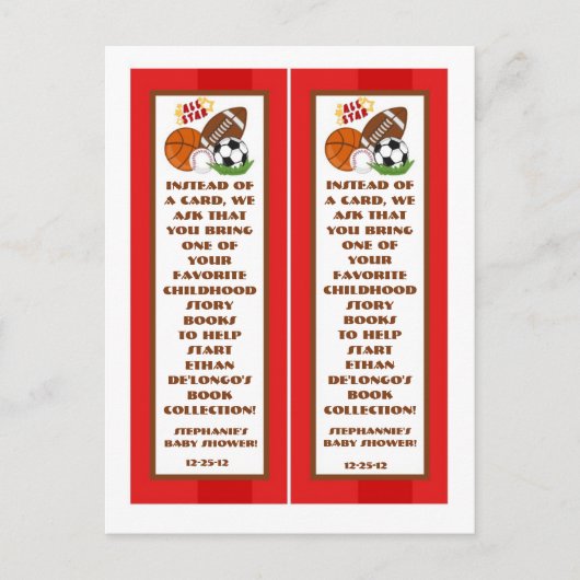 2 Boek markeert alle sterren rood Uitnodiging Briefkaart (Voorkant)