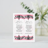 2 Boek Marks Girly Butterfly Zebra Print Pattern Uitnodiging Briefkaart (Staand voorkant)