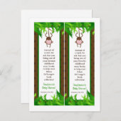 2 Boek Marks Monkey Swing Oerwoud Safari Zoo Anima Uitnodiging Briefkaart (Voorkant / Achterkant)