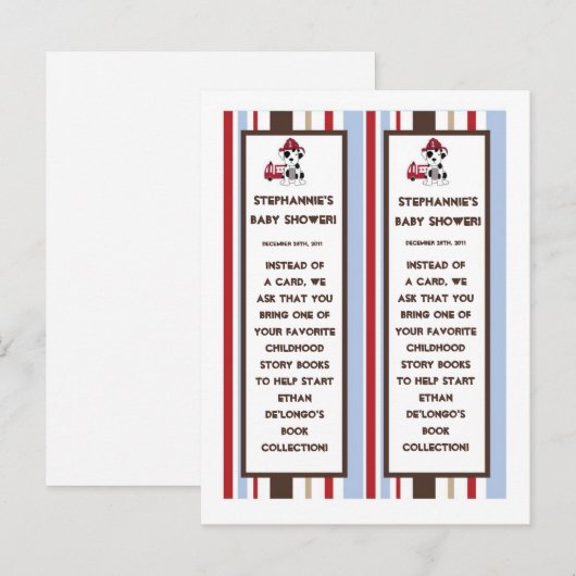 2 Boek Marks Nojo Brandweerwagen Uitnodiging Briefkaart (Voorkant / Achterkant)