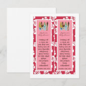 2 Boek Marks Pink Hawaiian Luau Tropical Uitnodiging Briefkaart (Voorkant / Achterkant)