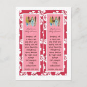 2 Boek Marks Pink Hawaiian Luau Tropical Uitnodiging Briefkaart (Voorkant)